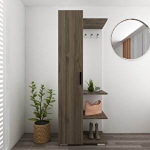 Flexi Portmanto Beyaz-Ceviz Beyaz - Ceviz