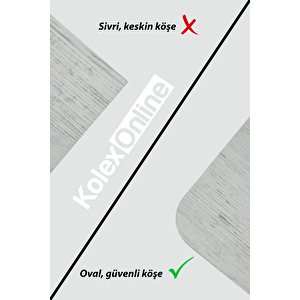 Kolex Desensiz 3 Kademeli Akıllı Sihirli Sehpa Antik Beyaz Renk
