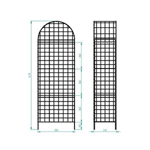 Modern Dekoratif Tel Metal Kitaplık & Çiçeklik Raf - Siyah
