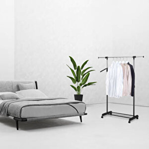 Handy Mate Morena Yükseklik Ayarlı Geniş Elbise Askısı-siyah/krom 83-147x43x101-168 Cm