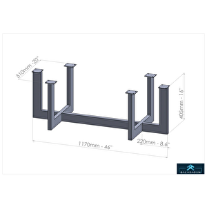 Sehpa Metal Ayak Ahşap Sehpa Ayağı Siyah Sehpa Ayağı