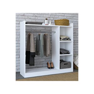 Ala Giyinme Dolabı - Çok Amaçlı Dolap - Gardırop 120 Cm Açık Giyinme Dolabı