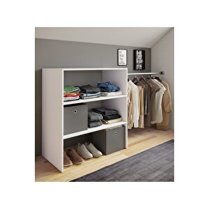 Alaz Giyinme Dolabı - Çok Amaçlı Dolap - Gardırop 180 Cm Açık Giyinme Dolabı