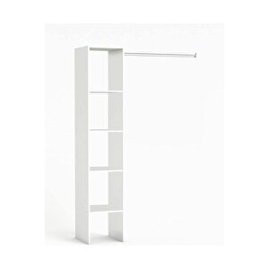 Eliz Açık Giyinme Dolabı - Gardırop Beyaz 120 Cm