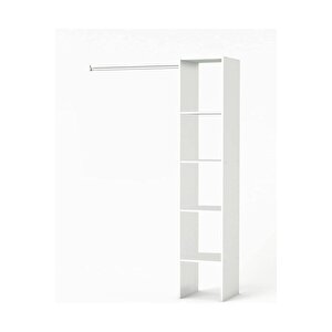 Eliz Açık Giyinme Dolabı - Gardırop Beyaz 120 Cm