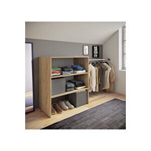 Alaz Giyinme Dolabı - Çok Amaçlı Dolap - Gardırop 180 Cm Açık Giyinme Dolabı
