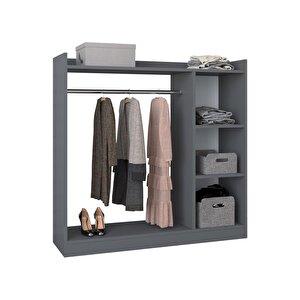 Ala Giyinme Dolabı - Çok Amaçlı Dolap - Gardırop 120 Cm Açık Giyinme Dolabı