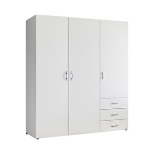 Akel Giyinme Dolabı - Çok Amaçlı Dolap - Gardırop 150 Cm-3 Kapaklı-3 Çekmeceli