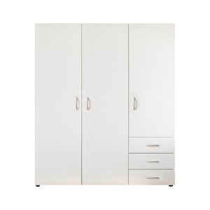 Akel Giyinme Dolabı - Çok Amaçlı Dolap - Gardırop 150 Cm-3 Kapaklı-3 Çekmeceli