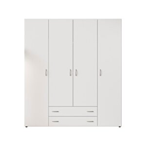 Ahter Giyinme Dolabı - Çok Amaçlı Dolap - Gardırop 160 Cm-4 Kapaklı-2 Çekmeceli
