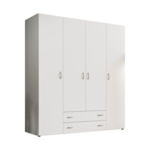 Ahter Giyinme Dolabı - Çok Amaçlı Dolap - Gardırop 160 Cm-4 Kapaklı-2 Çekmeceli