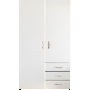 Akasya Giyinme Dolabı - Çok Amaçlı Dolap - Gardırop 100 Cm-2 Kapaklı-3 Çekmeceli