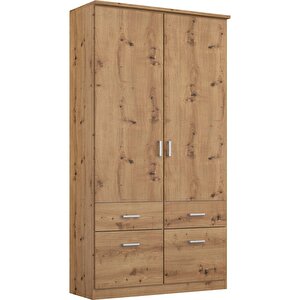 Aksu  Giyinme Dolabı - Çok Amaçlı Dolap - Gardırop 90 Cm-2 Kapaklı-2 Çekmeceli