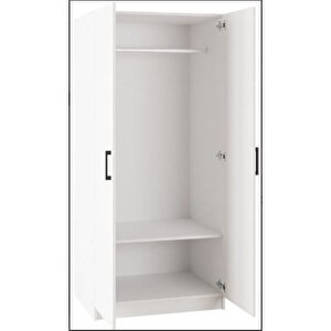 Tdesıgno Aylin Giyinme Dolabı - Çok Amaçlı Dolap - Gardırop 80 Cm Beyaz