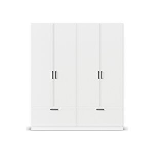 Alev Giyinme Dolabı - Çok Amaçlı Dolap - Gardırop 180 Cm-4 Kapaklı-2 Çekmeceli