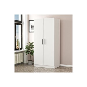Tdesıgno Hira Giyinme Dolabı - Çok Amaçlı Dolap - Gardırop 80 Cm Beyaz
