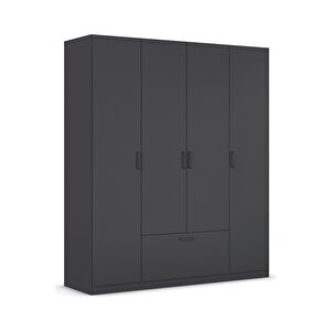 Alçin Giyinme Dolabı - Çok Amaçlı Dolap - Gardırop 180 Cm-4 Kapaklı-1 Çekmeceli