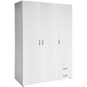 Ahu Giyinme Dolabı - Çok Amaçlı Dolap - Gardırop 120 Cm-3 Kapaklı-2 Çekmeceli