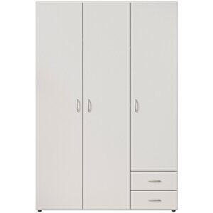 Ahu Giyinme Dolabı - Çok Amaçlı Dolap - Gardırop 120 Cm-3 Kapaklı-2 Çekmeceli