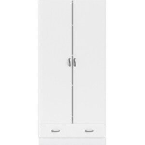 Aysu  Giyinme Dolabı - Çok Amaçlı Dolap - Gardırop 80 Cm-2 Kapaklı-1 Çekmeceli