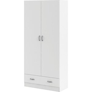 Aysu  Giyinme Dolabı - Çok Amaçlı Dolap - Gardırop 80 Cm-2 Kapaklı-1 Çekmeceli