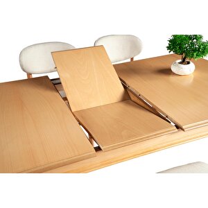 Elegant Norte Ağaç Mutfak Yemek Masa Sandalye Takımı 90x140
