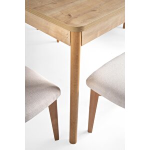 Safir Norte Salon Yemek Masa 6 Lı Sandalye Takımı 90x145