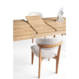 Safir Norte Salon Yemek Masa Sandalye Takımı 90x145