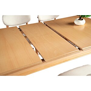 Elegant Zion Ağaç Mutfak Yemek Masa Sandalye Takımı 90x140