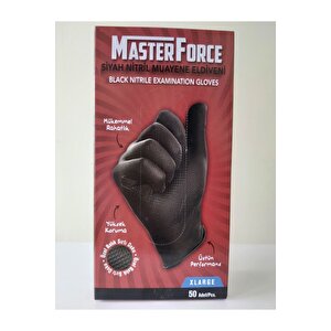 Master Force Siyah Nitril Kalın Eldiven Xlarge ( Xl ) Maksi Boy Beden Yeni Ürün - Yeni Paket 2022