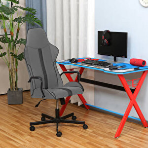 Adore Gaming Elite Oyuncu Ve Çalışma Koltuğu-gri S.deri 70x110-120x68,5 Cm