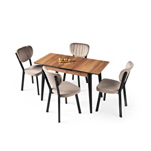 Melisa Star Mdf Açılır Mutfak Masa Takımı 60x100