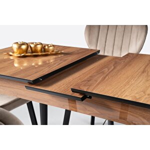 Melisa Star Mdf Açılır Mutfak Masa Takımı 60x100