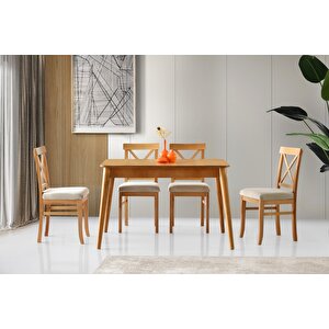 Yakut Alaçatı Açılır Yemek Masa Sandalye Takımı 80x120