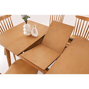 Yakut Alaçatı Açılır Yemek Masa Sandalye Takımı 80x120