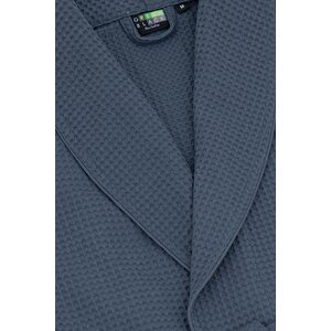 Green Black Afra Erkek Pike Bornoz Pamuk Lacivert