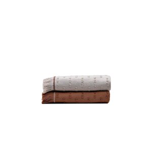 Pera 2'li Mutfak Havlusu %100 Pamuk Pike-bukle Bej-terra 50x70 Cm
