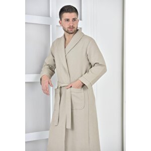 Green Black Afra Erkek Pike Bornoz Pamuk Bej