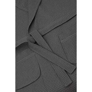 Green Black Afra Erkek Pike Bornoz Pamuk Antrasit