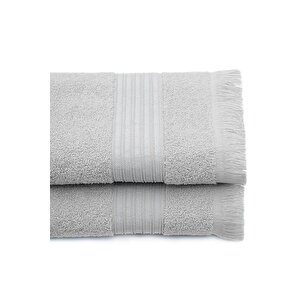 Aya 2'li El Yüz Havlusu Seti Pamuk Gri 50x80 Cm 2’li Set