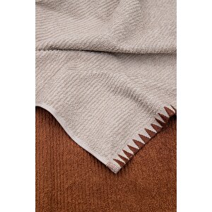 Vera 2'li Mutfak Havlusu %100 Pamuk Bukle-bukle Bej-terra 50x70 Cm