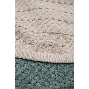 Green Black Parla 2'li Mutfak Havlusu %100 Pamuk  Bukle-bukle Bej-yeşil 50x70 Cm