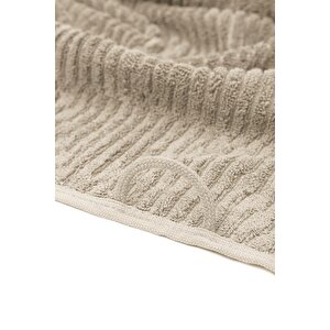 Anisa Banyo Havlusu %100 Pamuk Penye Jakarlı Bej 80x150 Cm