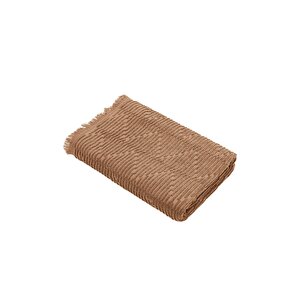 Anisa Banyo Havlusu %100 Pamuk Penye Jakarlı Kahverengi 80x150 Cm