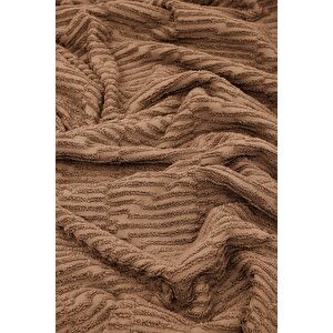 Anisa El Havlusu %100 Pamuk Penye Jakarlı Kahverengi 30x50 Cm