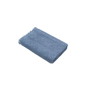 Anisa Banyo Havlusu %100 Pamuk Penye Jakarlı Mavi 80x150 Cm