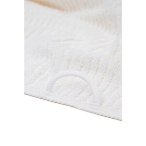 Anisa Banyo Havlusu %100 Pamuk Penye Jakarlı Krem 80x150 Cm