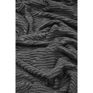 Anisa El Havlusu %100 Pamuk Penye Jakarlı Antrasit 30x50 Cm