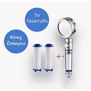 Kireç Önleyici Özellikli Su Tasarruflu Duş Takımı (el Duşu,sprial Hortum,2 Adet Yedek Filtre)