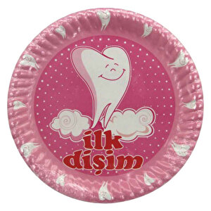Kullan At Karton Tabak Ilk Dişim 10 Adet Pembe